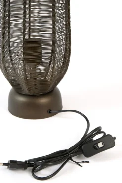 Light en Living Tafellamp Ø18x46 cm SAMRET mat bruin-brons