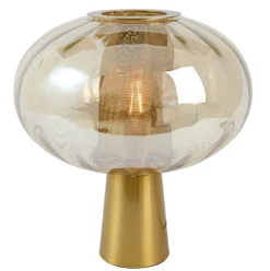 Light en Living Tafellamp Ø35x38 cm MINDELO glas amber+goud