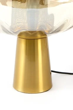 Light en Living Tafellamp Ø35x38 cm MINDELO glas amber+goud