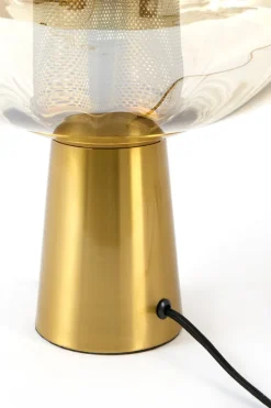 Light en Living Tafellamp Ø35x38 cm MINDELO glas amber+goud