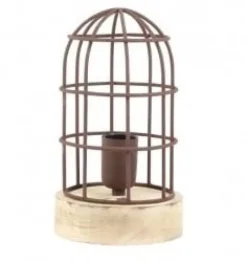 Light en Living Tafellamp Ø14,5x25 cm Carandira roest-hout
