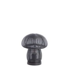 Light en Living Tafellamp Ø20x24 cm MUSHROOM mat zwart