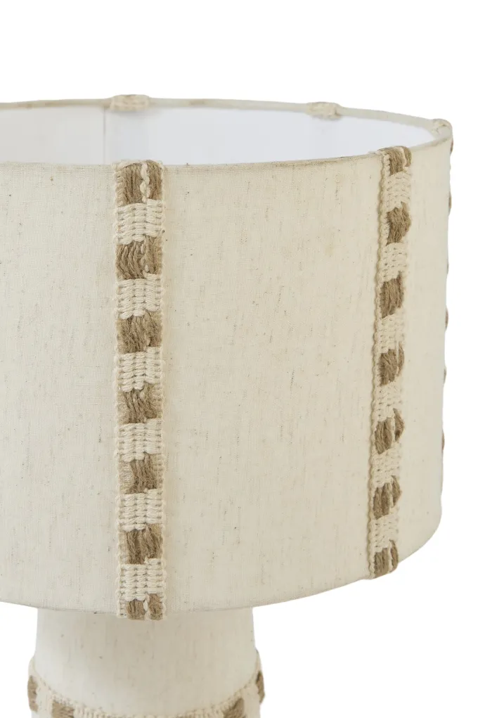 Light en Living Tafellamp Ø30x50 cm VILU crème+jute naturel