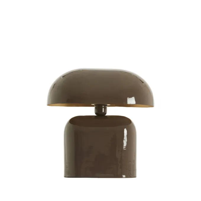 Light en Living Tafellamp 37x26x37 cm TODD glans donker bruin