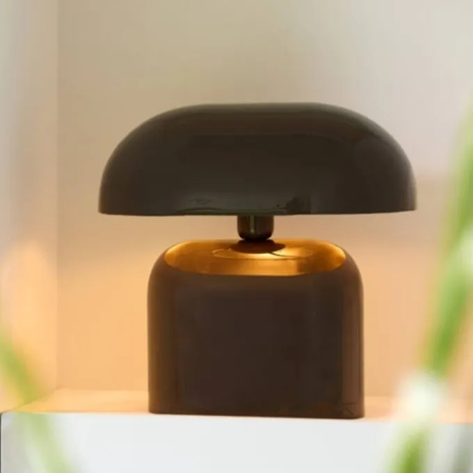 Light en Living Tafellamp 37x26x37 cm TODD glans donker bruin