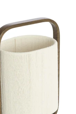 Light en Living Tafellamp 22,5x15x37,5 cm LECCE donkerbruin + touw naturel