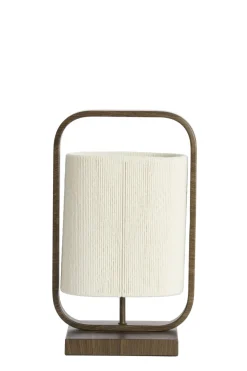 Light en Living Tafellamp 22,5x15x37,5 cm LECCE donkerbruin + touw naturel