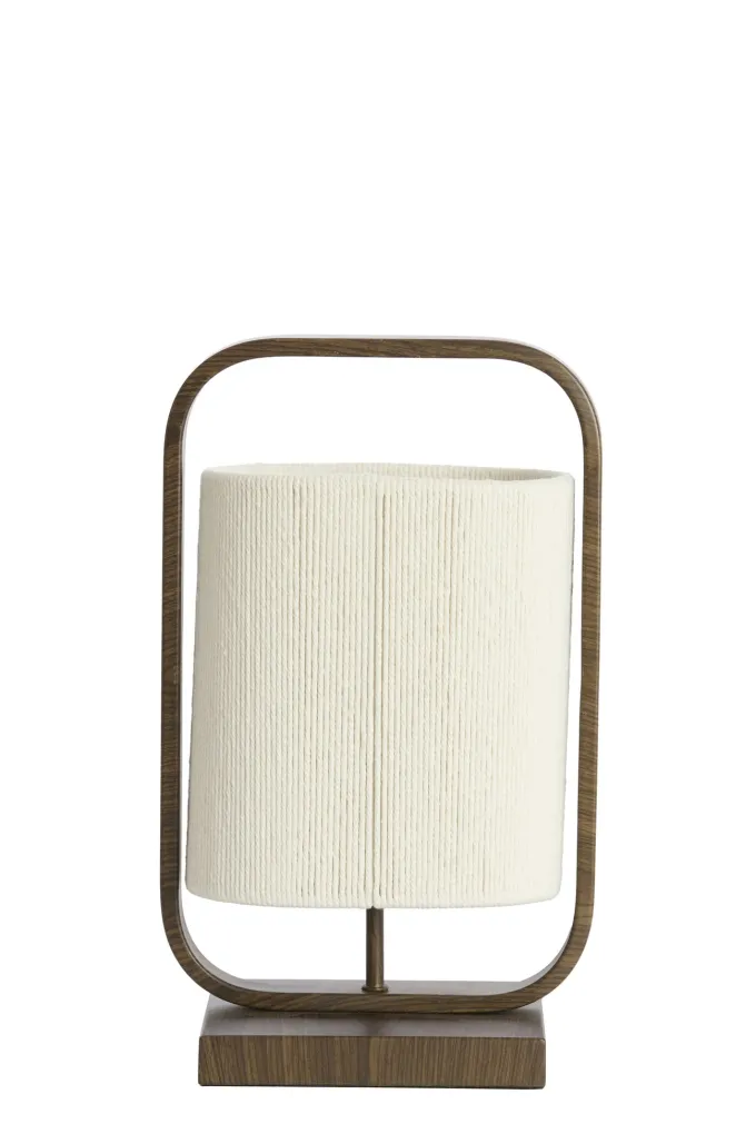 Light en Living Tafellamp 22,5x15x37,5 cm LECCE donkerbruin + touw naturel