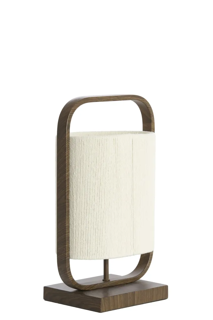 Light en Living Tafellamp 22,5x15x37,5 cm LECCE donkerbruin + touw naturel