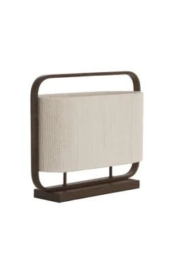 Light en Living Tafellamp 45x15x37,5 cm LECCE donkerbruin + touw naturel