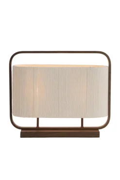 Light en Living Tafellamp 45x15x37,5 cm LECCE donkerbruin + touw naturel