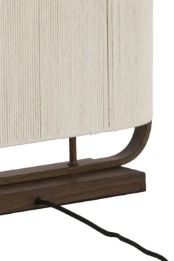 Light en Living Tafellamp 45x15x37,5 cm LECCE donkerbruin + touw naturel