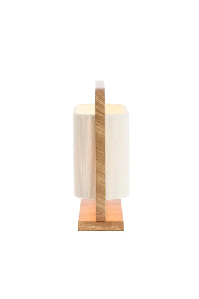 Light en Living Tafellamp 45x15x37,5 cm LECCE houtprint + touw naturel