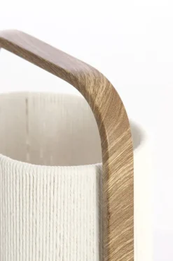 Light en Living Tafellamp 22,5x15x37,5 cm LECCE houtprint + touw naturel
