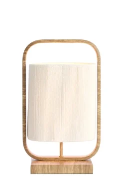 Light en Living Tafellamp 22,5x15x37,5 cm LECCE houtprint + touw naturel
