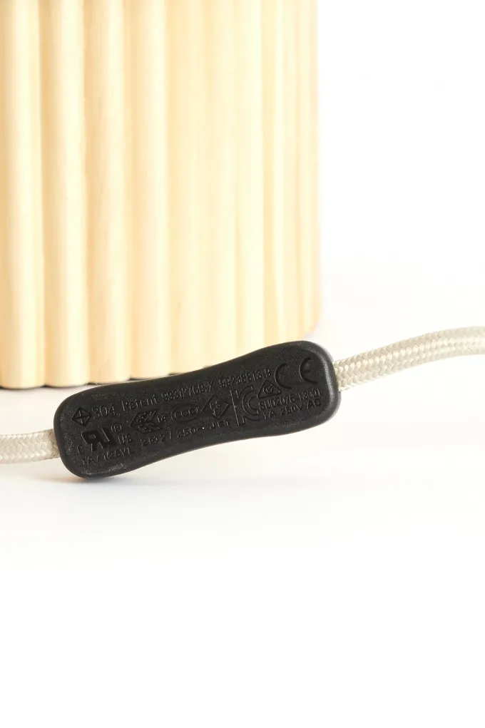 Light en Living Tafellamp 30x20x70 cm LASLO hout natural+linnen naturel