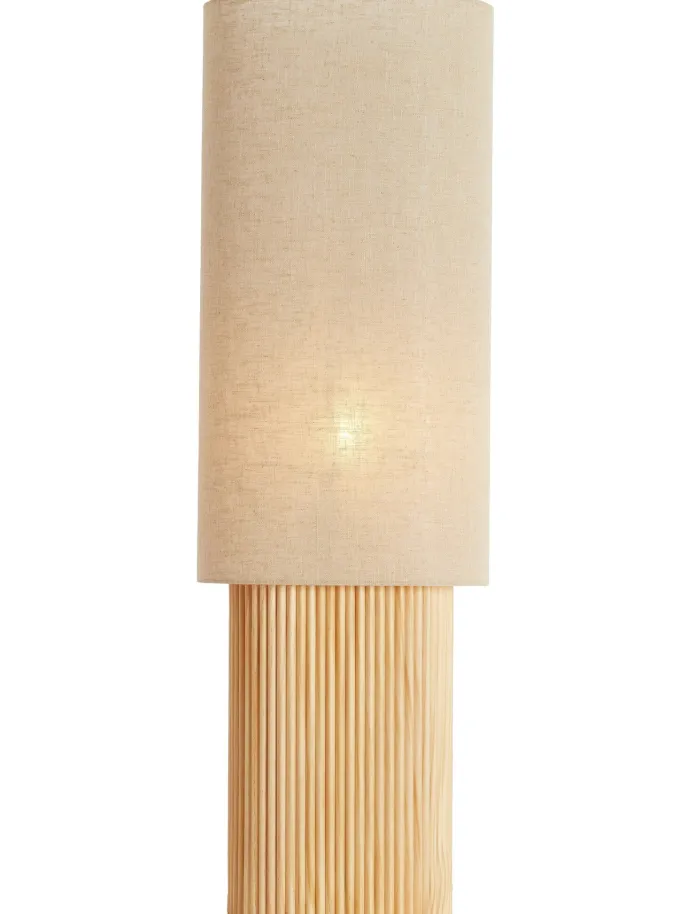 Light en Living Tafellamp 30x20x94 cm LASLO hout natural+linnen naturel