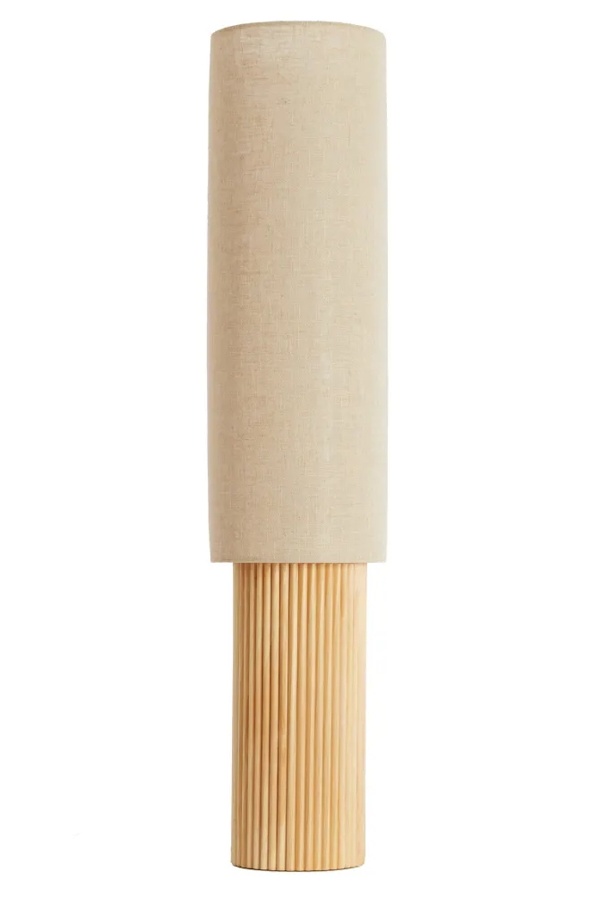 Light en Living Tafellamp 30x20x94 cm LASLO hout natural+linnen naturel