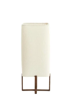 Light en Living Tafellamp 21,5X21,5X50,5 Cm WYN hout D Bruin+Boucl Creme