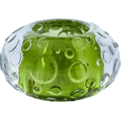 Light en Living Theelicht FINLEY glas licht groen - 2 afmetingen