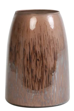 Light en Living Theelicht MONLE paars bruin Ø15x20 cm - Light en Living
