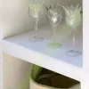 Light en Living Theelicht op voet Ø9,5x24 cm FLORA glas helder+mt mint groen