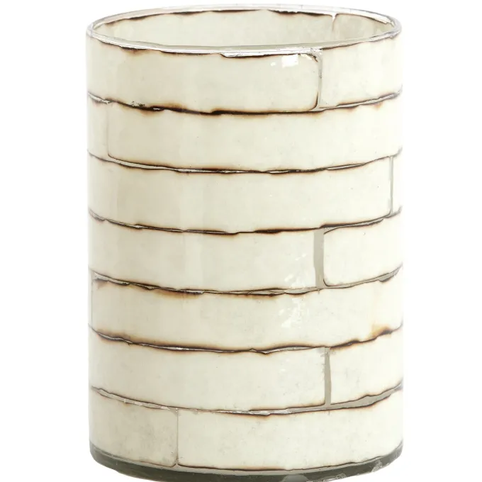 Light en Living Theelicht Ø14x20 cm DRONERI glas helder+Crème