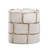 Light en Living Theelicht Ø10x11 cm DRONERO glas transparant+wit