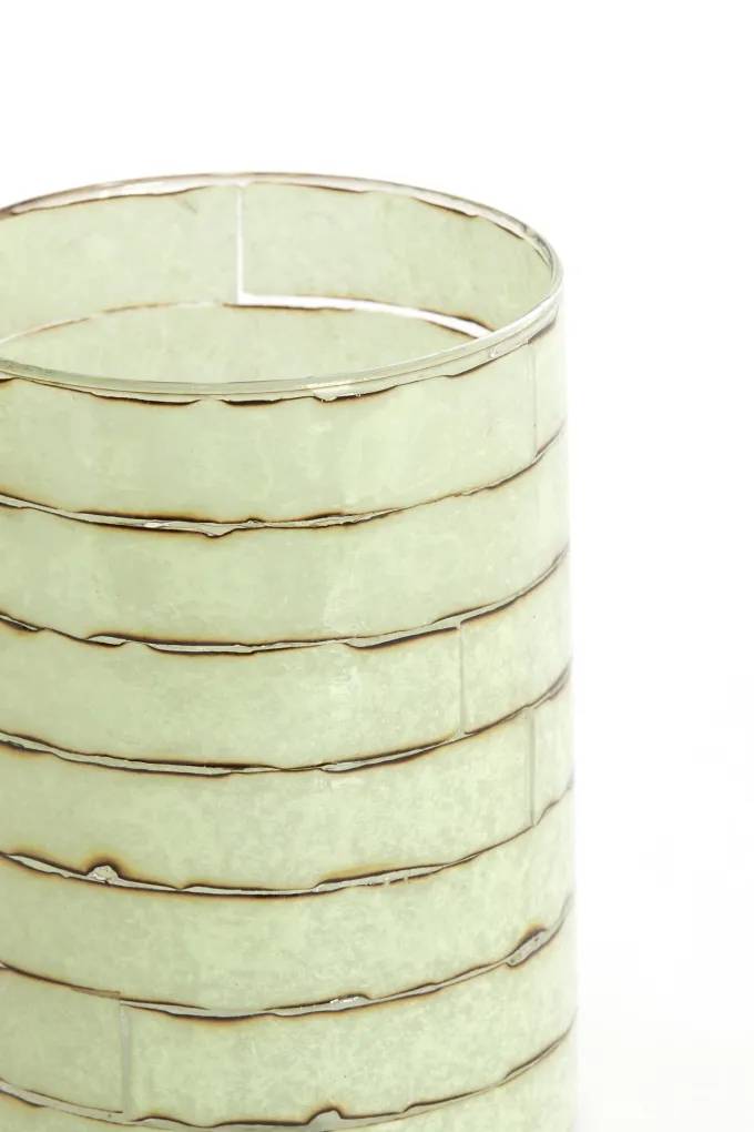 Light en Living Theelicht Ø14x20 cm DRONERI glas helder+mint groen