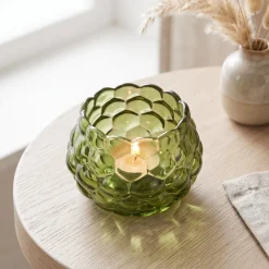 Light en Living Theelicht Ø12,5x8,5 cm HAVANA glas groen