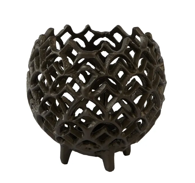 Light en Living Theelicht Ø15x14,5 cm GUBANI mat bruin-brons