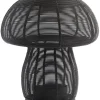 Light en Living Theelicht Ø20x24 cm MUSHROOM mat zwart