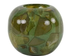 Light en Living Vaas BEAUFORT Glas Donker Olijfgroen Ø18x15,5 cm