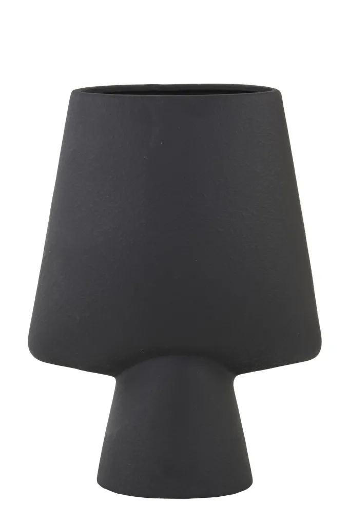 Light en Living Vaas deco CIARA keramiek zwart 23x12,5x30 cm