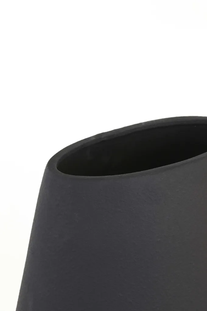 Light en Living Vaas deco CIARA keramiek zwart 23x12,5x30 cm
