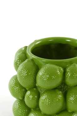 Light en Living Vaas deco LEMON groen - 41 cm hoog