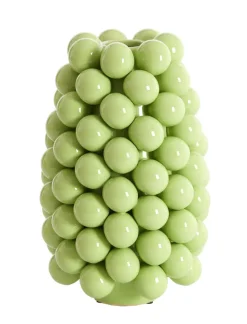 Light en Living Vaas deco Ø18X28 cm BOYANG keramiek shiny groen