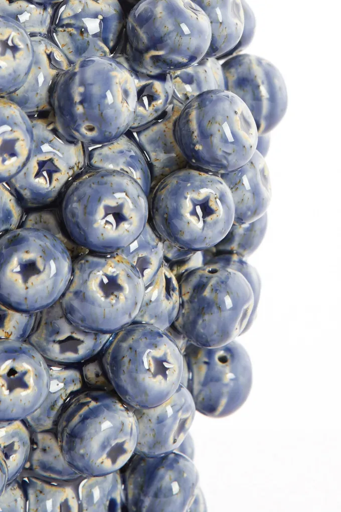 Light en Living Vaas deco Ø20X22,5 cm BERRIES keramiek donkerblauw