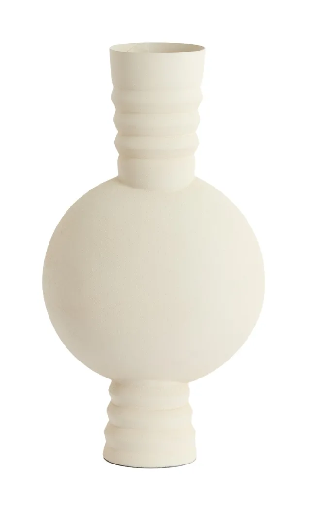 Light en Living Vaas deco Ø14x40 cm cm KAVANSI mat creme