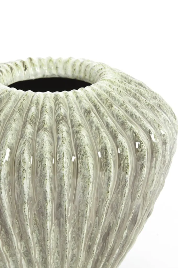 Light en Living Vaas deco Ø32x28 cm CACTI shiny mint groen