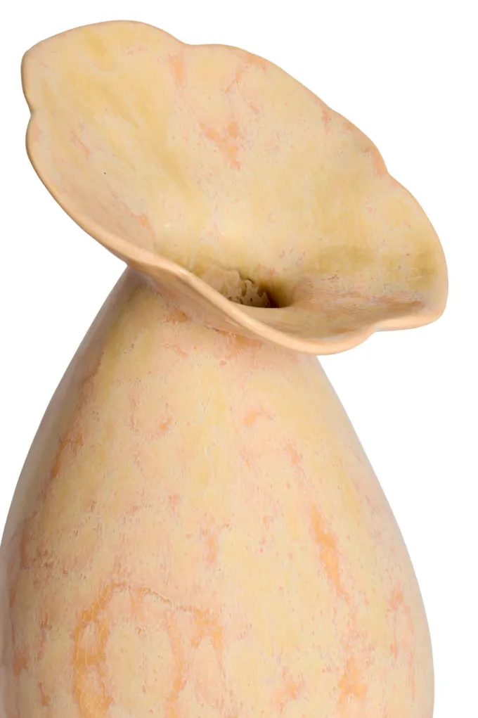 Light en Living Vaas deco Ø14x24 cm CULLA keramiek licht perzik
