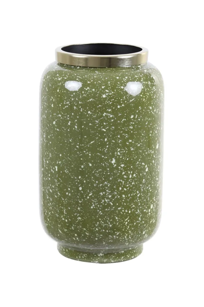 Light en Living Vaas deco Ø18x30 cm CHOW groen/wit-goud