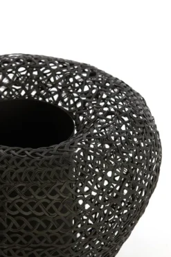 Light en Living Vaas deco Ø42x33 cm FINOU mat zwart - Light & Living