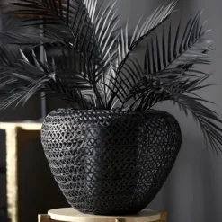 Light en Living Vaas deco Ø35x27 cm FINOU mat zwart van Light & Living