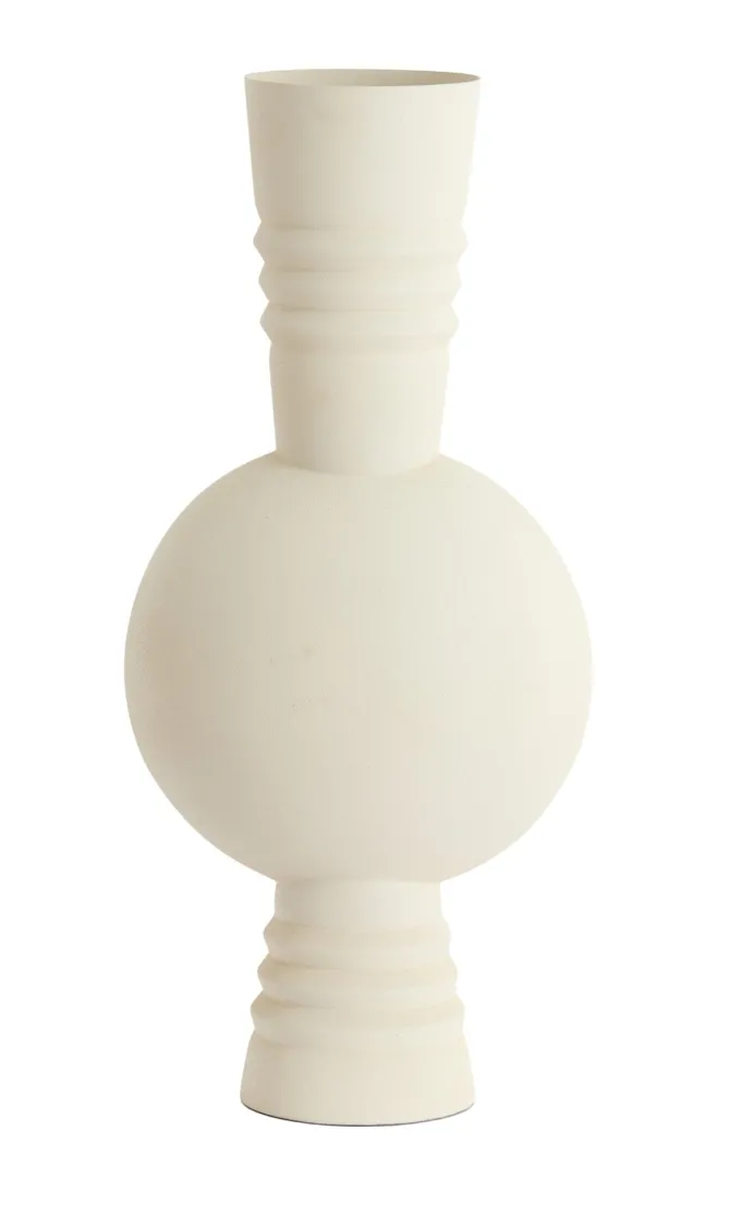 Light en Living Vaas deco Ø18X54,5 cm KAVANSI mat creme