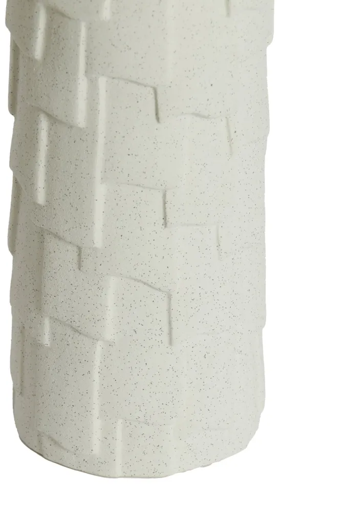 Light en Living Vaas deco Ø14x34,5 cm LEIMA keramiek mat crème