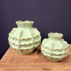 Light en Living Vaas deco Ø30x28 cm LOSETO keramiek groen