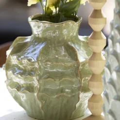 Light en Living Vaas deco Ø30x28 cm LOSETO keramiek groen