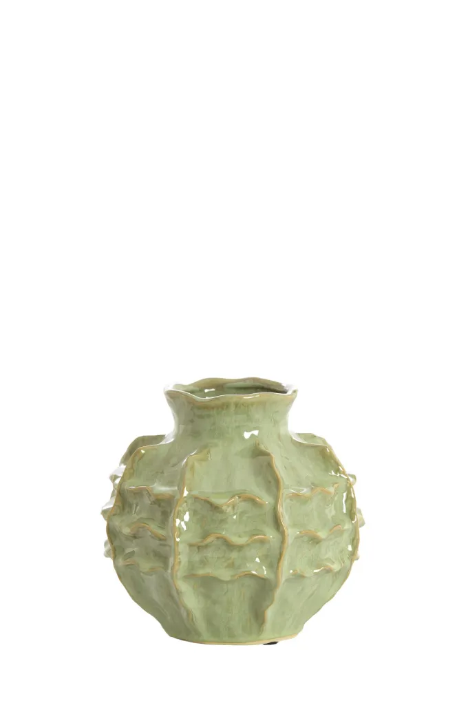 Light en Living Vaas deco Ø21x20 cm LOSETO keramiek groen