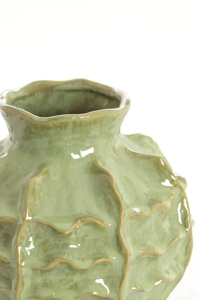 Light en Living Vaas deco Ø21x20 cm LOSETO keramiek groen